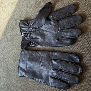 Calvin Klein Men's Leather Touch Screen Gloves